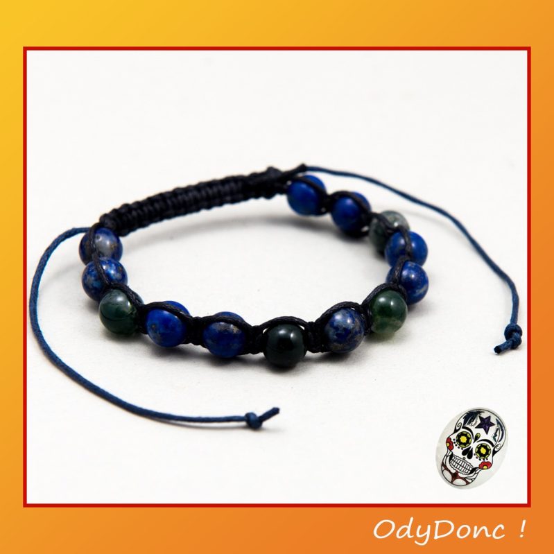 Bracelet Macramé Shamballa Lapis Lazuli – Un Voyage Bohème entre Tradition et Énergie