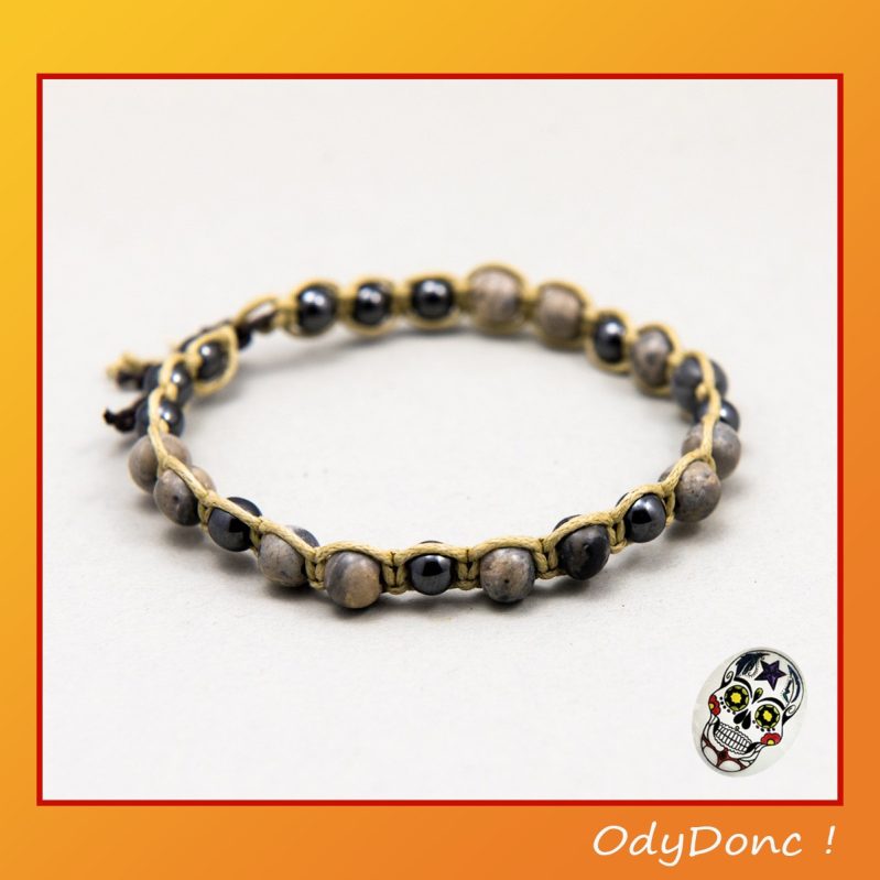 Bracelet Macramé Shamballa Jaspe Paysage – Un Bijou Bohème aux Vertus Apaisantes