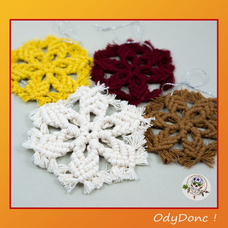 Étoiles en Macramé Artisanales Décoration Authentique en Coton