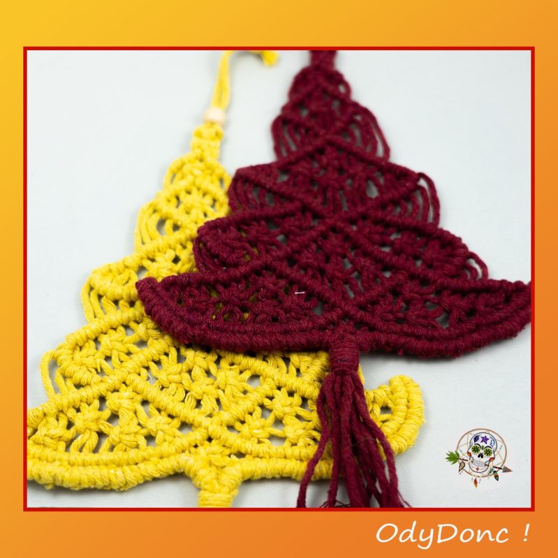 Sapins en Macramé Artisanaux Décoration Authentique en Coton